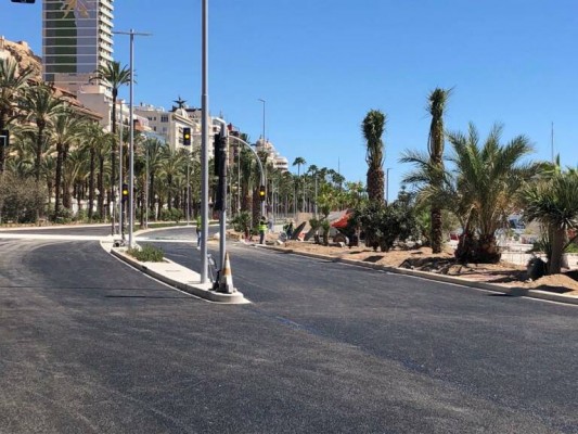 La avenida Ramón y Cajal de Alicante abrirá al tráfico tras las obras a finales de agosto
