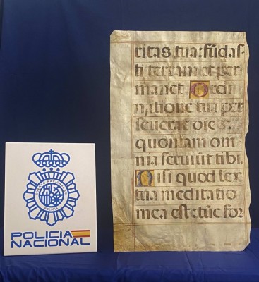 Recuperado en Murcia un manuscrito musical del siglo XVI robado del Monasterio del Escorial