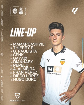 Este es el once del Valencia CF ante Las Palmas