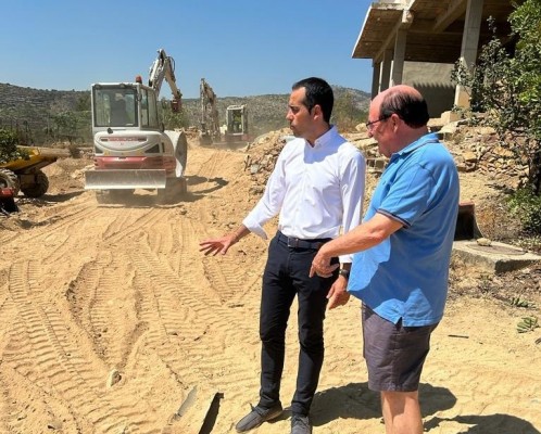 La Diputación avanza en las obras de prolongación de la calle Oms de Les Useres hasta la CV-157