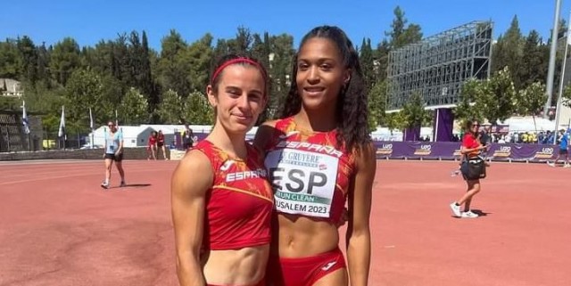 Ana Elewe y Eva Ibarra son cuartas con España en el 4x100 del Europeo sub-20 en Israel