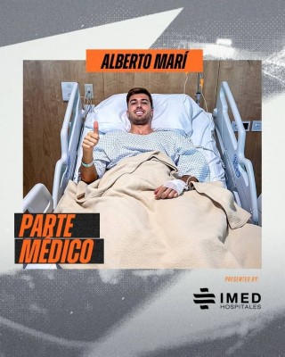 Alberto Marí es operado de su lesión en el recto femoral