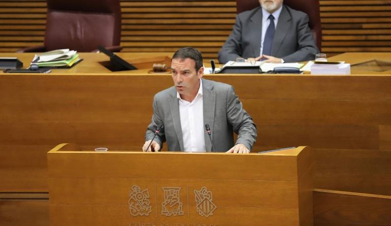 El entonces diputado de Cs, Antonio Woodward, en les Corts Valencianes - 