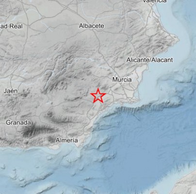Un terremoto de 3,1 grados hace temblar Lorca sin causar daños