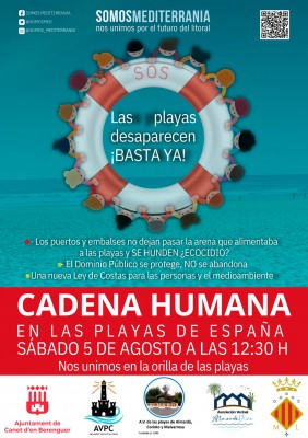 Sagunt y Canet d'en Berenguer se unen a la cadena humana por el abandono de la costa
