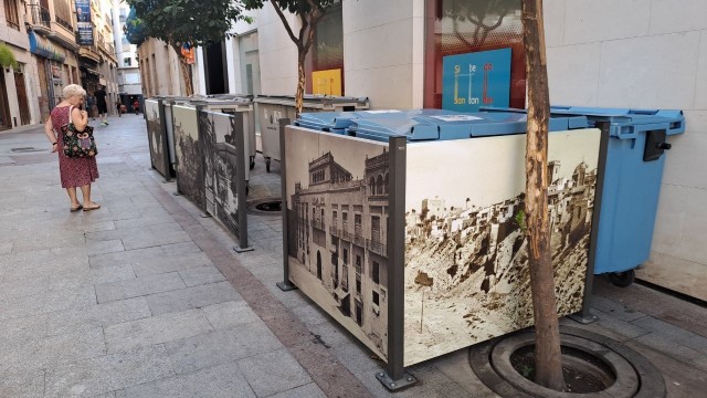 Elche aprovecha las islas de los contenedores para difundir imágenes de fiestas y del municipio
