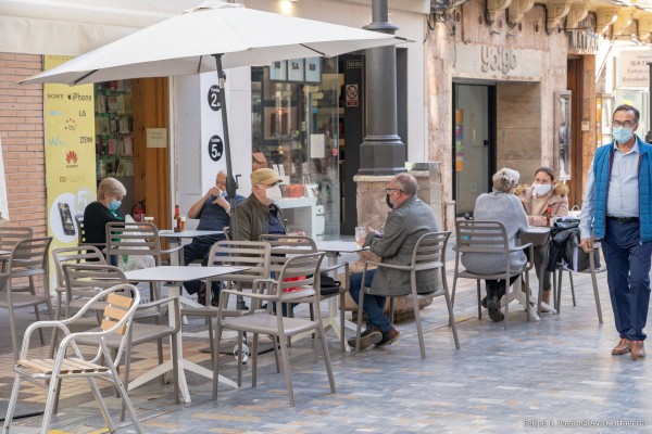 Seguridad Vial retirará los veladores y terrazas de bares y restaurantes que se instalaron de forma excepcional en la pandemia en Cartagena