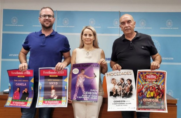 Ana Torroja, Camela, Mocedades y Vicco  pondrán música a las Fiestas Patronales de Cehegín