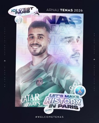 El PSG ficha al portero español Arnau Tenas por tres temporadas
