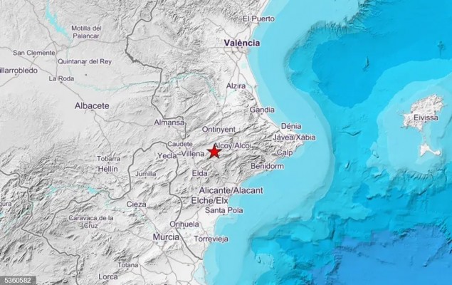 Registrado un seísmo de magnitud 3,9 en Banyeres de Mariola