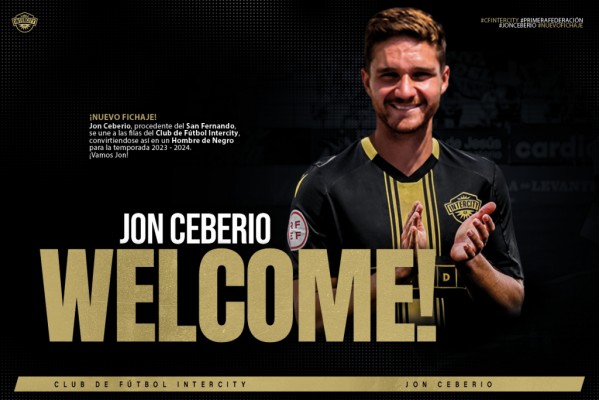 El Intercity oficializa el fichaje del mediocentro Jon Ceberio y apalabra el del delantero Simón Moreno