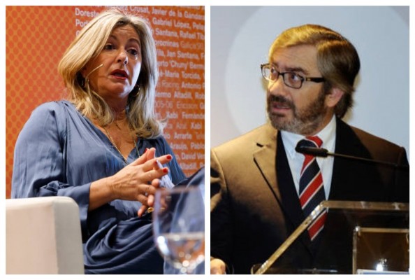 Javier Sendra, secretario autonómico de Medio Ambiente; Elena Lumbreras, subsecretaria de Innovación 