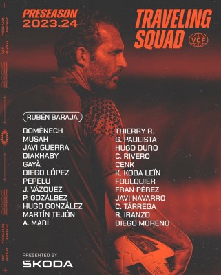 El Valencia se marcha al 'stage' sin Cavani, Castillejo, Marcos André, Cömert, Racic y Mosquera
