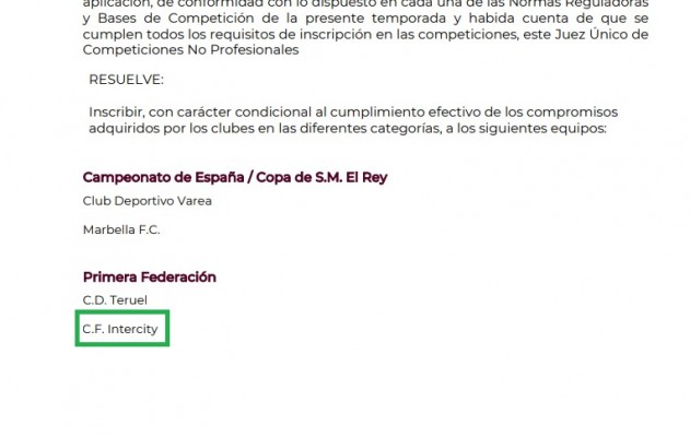 Validada la inscripción del Intercity gracias a los avales y a los planes municipales para el Solana