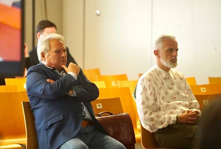 Alfonso Rus y Marcos Benavent, en uno de los juicios de Taula. Foto: EDUARDO MANZANA - 