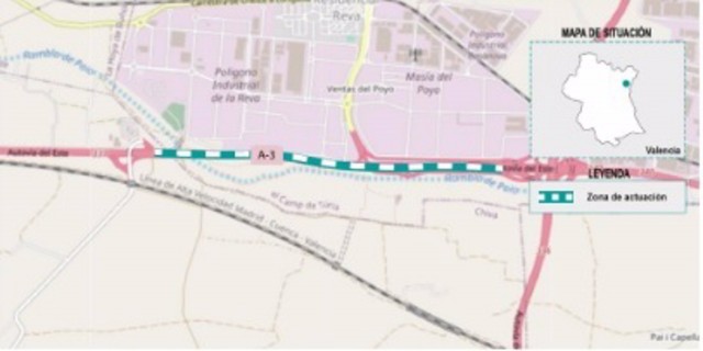Aprobado el trazado para mejorar la incorporación desde la autovía A-3 al by-pass de Valencia A-7