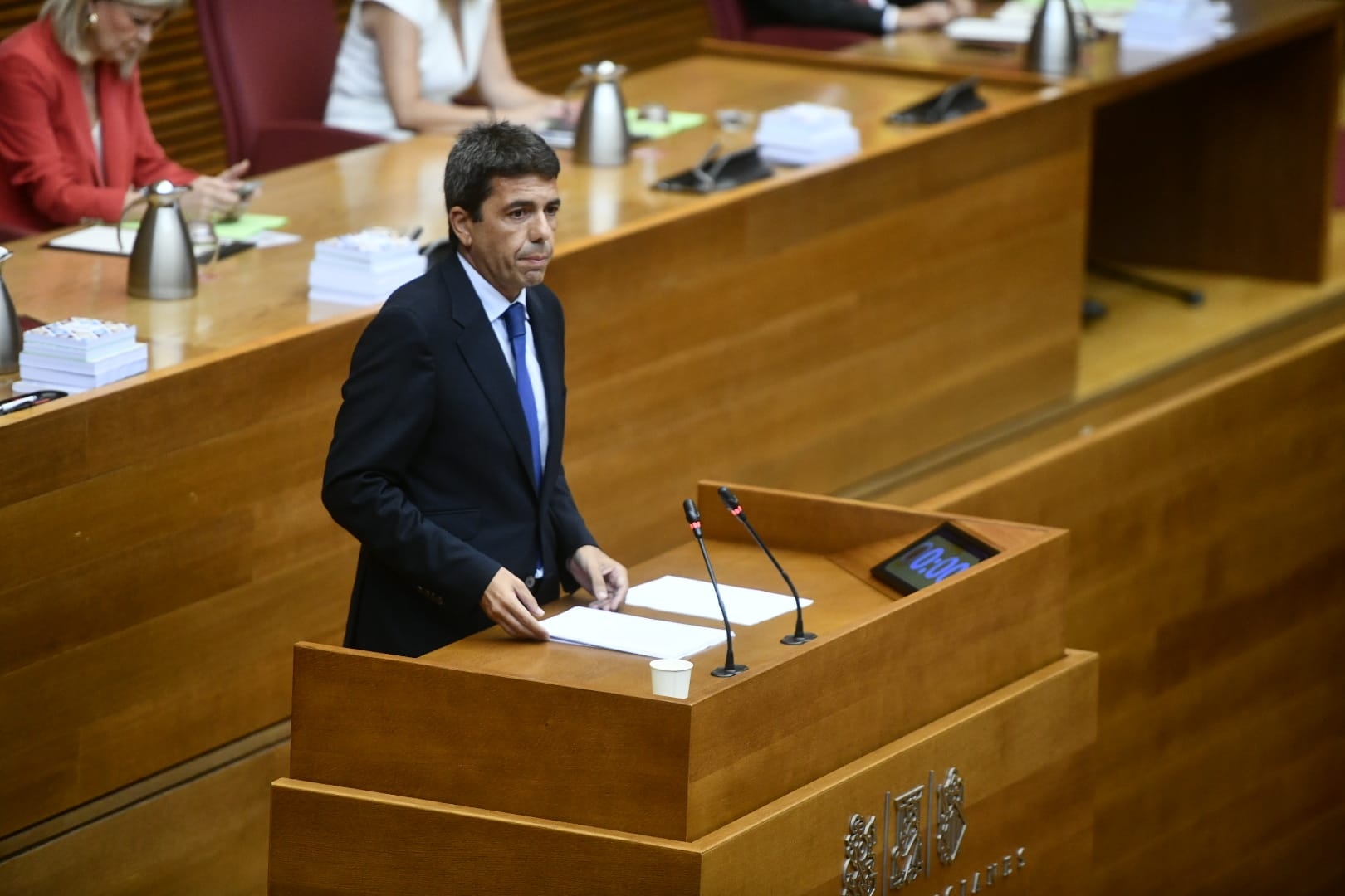 Carlos Mazón, durante el pleno de investidura de este jueves. Foto: KIKE TABERNER - 
