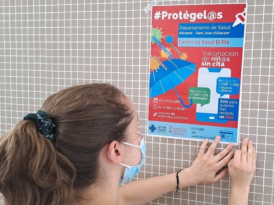 El centro de salud del Pla de Alicante organiza dos jornadas de vacunación infantil y juvenil sin cita
