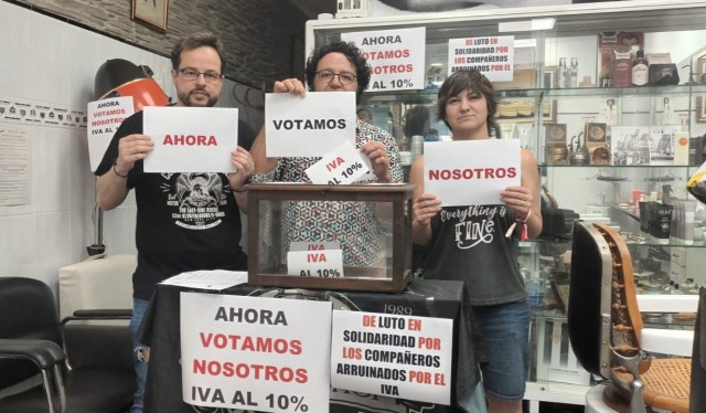 Las peluquerías reclaman la rebaja del IVA al 10%: en juego hay 5.000 votos en Castellón