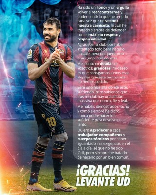 Vicente Iborra se despide del Levante UD: 