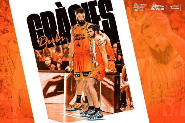 Valencia Basket no renovará a Dubljevic, retirará su camiseta y le dará su nombre a una pista