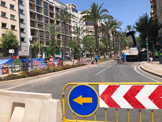 Ruta por el Alicante en obras: así avanzan los cortes por fases para transformar el Centro