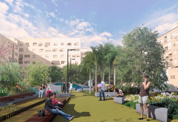  Comienzan las obras del jardín de la calle Juan XXIII, una zona verde de 2.700 m2 en Benicalap