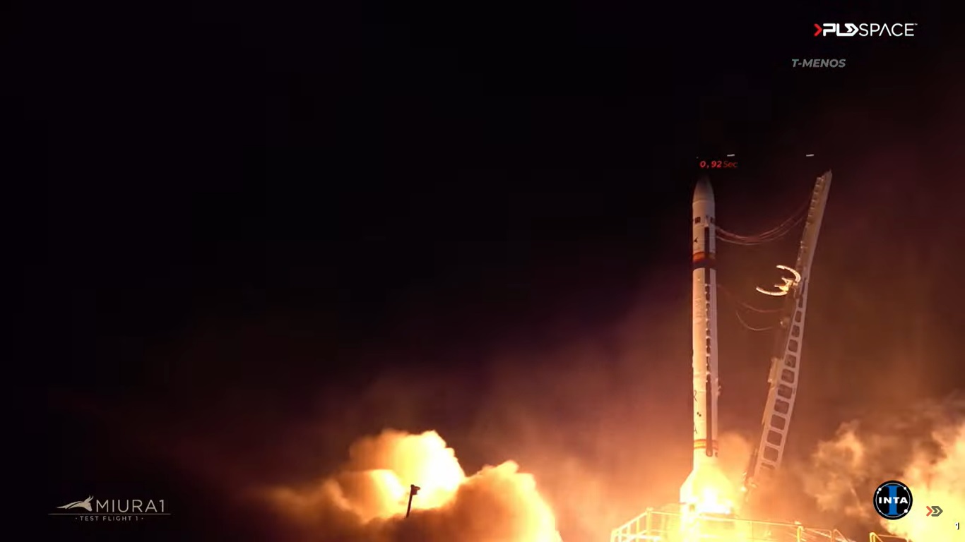 Momento del intento de despegue del Miura 1.  - 