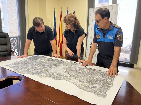 Un mapa recrea todos los caminos, sendas, y acequias de Burriana con datos y curiosidades