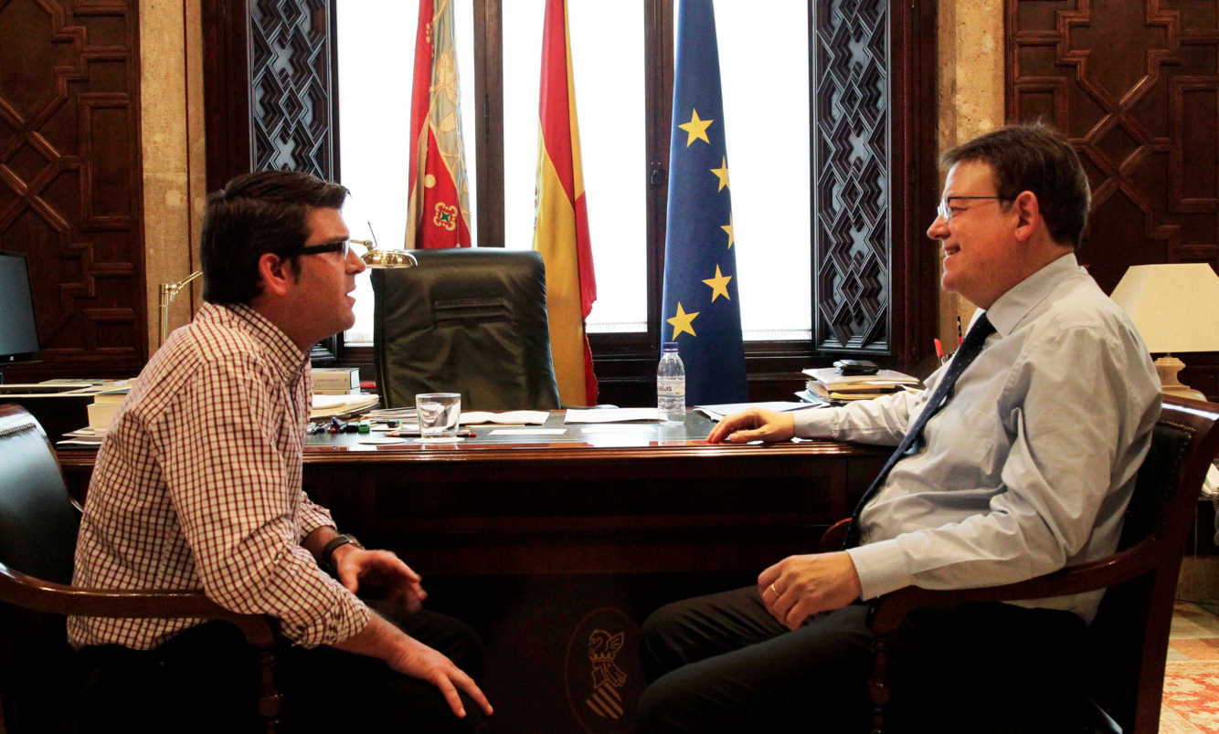 Jorge Rodríguez y Ximo Puig en el Palau de la Generalitat en una imagen de archivo - 