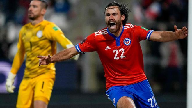 Ben Brereton celebra un gol con la Selección Chilena. AFP / EFE - 