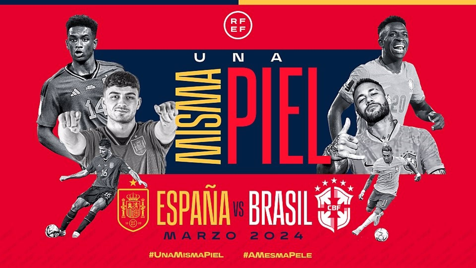 España y Brasil jugarán un amistoso contra el racismo en marzo de 2024