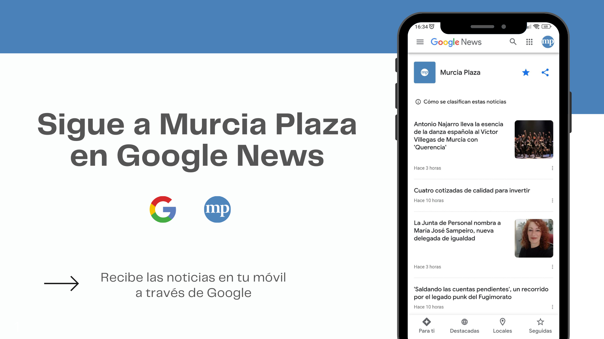 Murcia Plaza en Google News ¿Cómo seguir las noticias de la Región de Murcia?