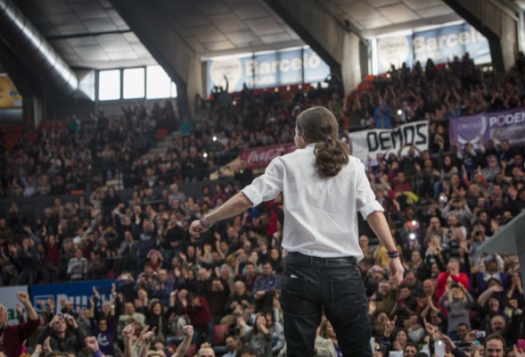 Pablo Iglesias acude al cierre de campaña de Podem-EU