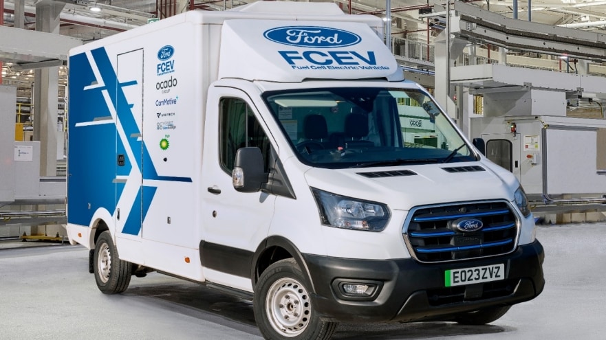 Ford realiza un ensayo de tres años con una E-Transit de pila de hidrógeno 