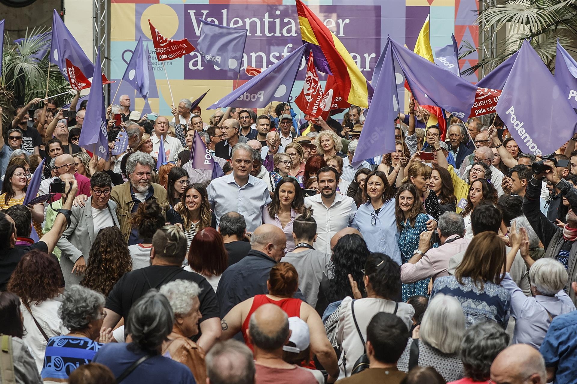 Podemos llega al ecuador de campaña volcándose en plazas prioritarias como la Comunitat