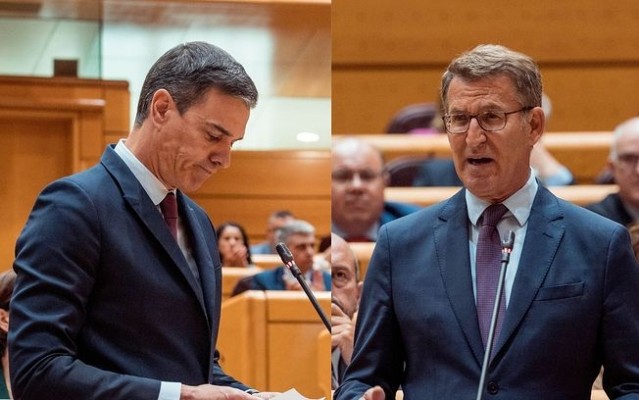 Feijóo exige a Sánchez prometer que no pactará con Bildu tras 28M y el presidente replica: 