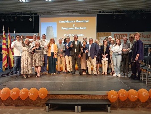 Cs El Campello presenta su lista  #Decentes #Decentro con apoyo de los candidatos a Les Corts
