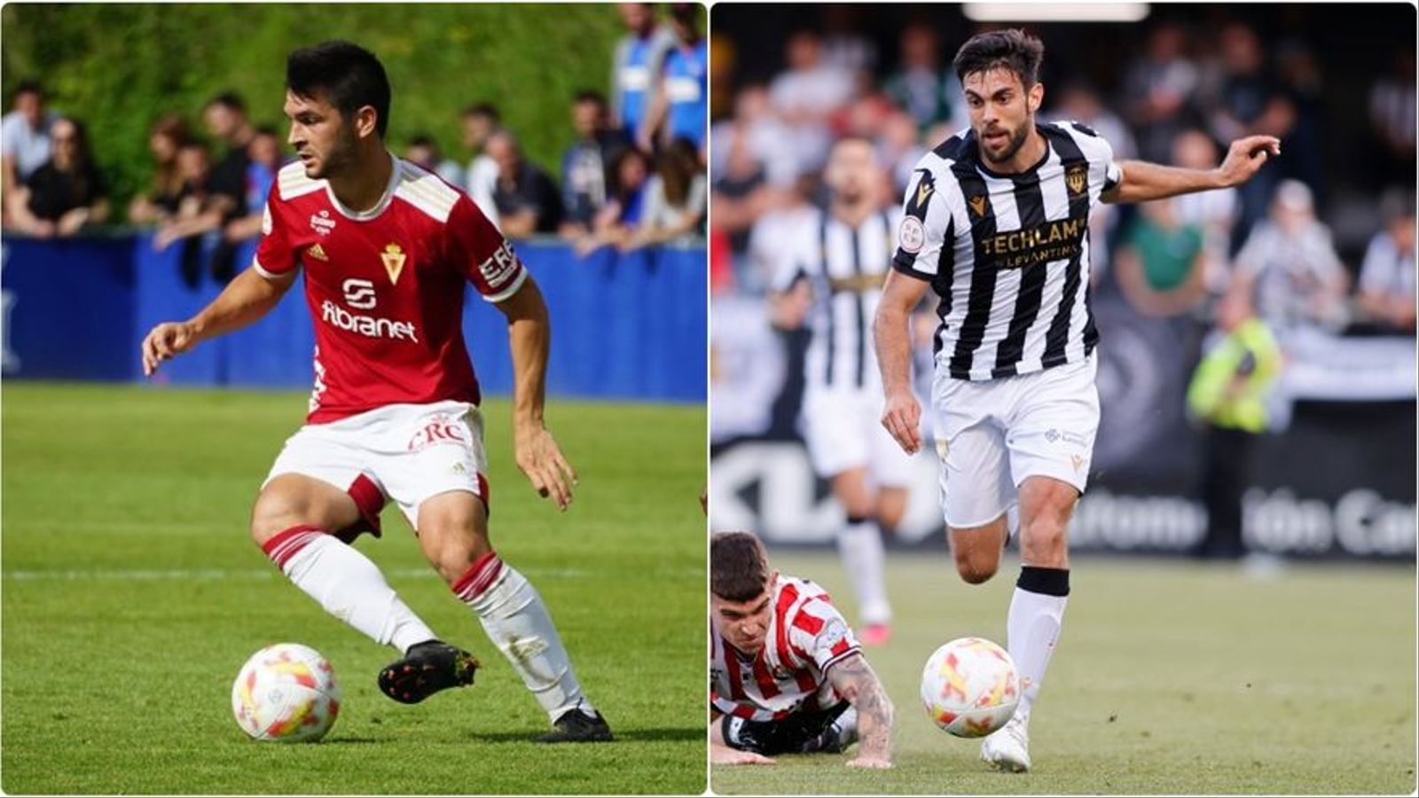 Imatge del Reial Múrcia i del CE Castelló. Foto: À Punt - 