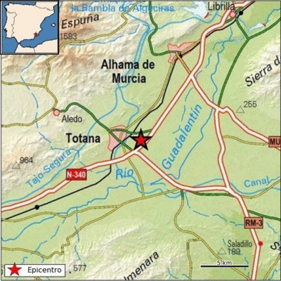 Totana tiembla con un terremoto sin daños de 1,6 grados