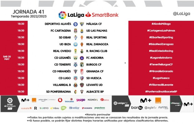 El Levante ya tiene los horarios de las jornadas 41 y 42, ante Villarreal B y Oviedo