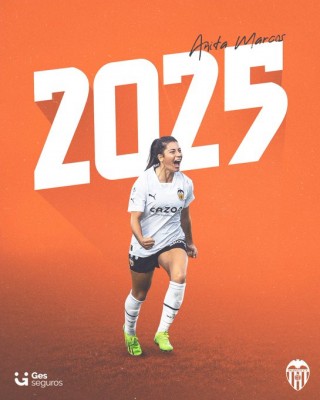 El Valencia renueva a Anita Marcos hasta 2025