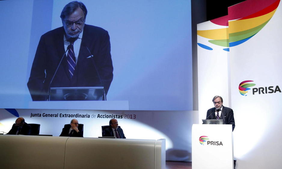 Juan Luis Cebrían, en la junta de 2013 - 