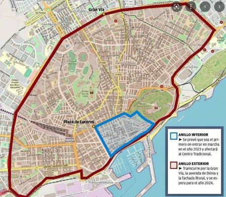 Comercio, hotelería y hostelería recelan de la Zona de Bajas Emisiones de Alicante al temer pérdidas