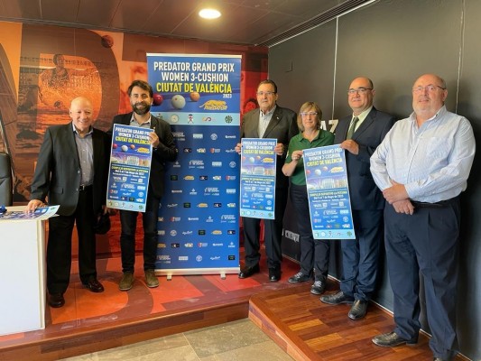 El Complejo Deportivo Cultural la Petxina acoge el ‘Predator Gran Prix Women de billar a tres bandas’ la primera semana de mayo