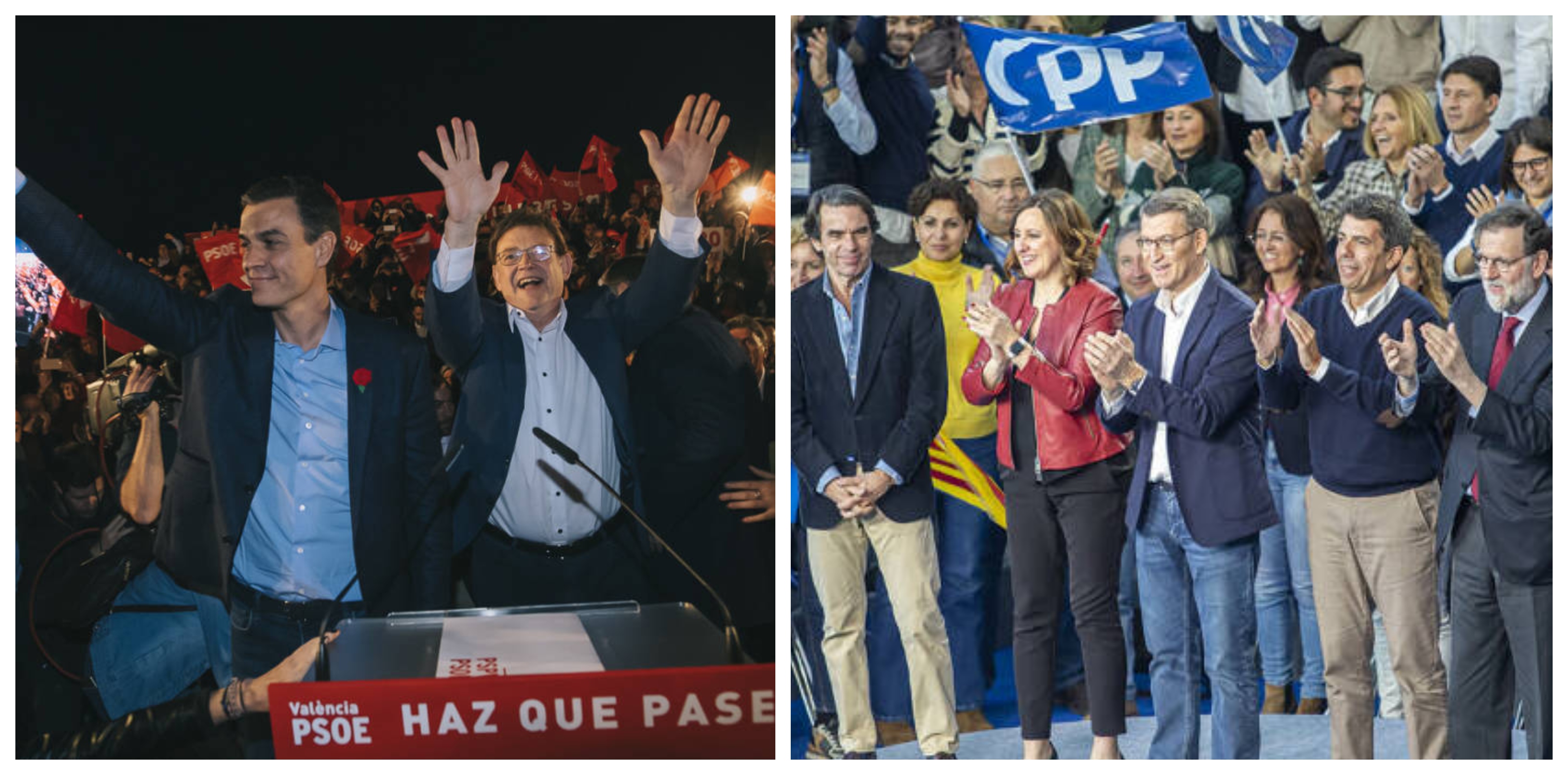 Mítines centrales: el doble filo del foco nacional en las elecciones valencianas
