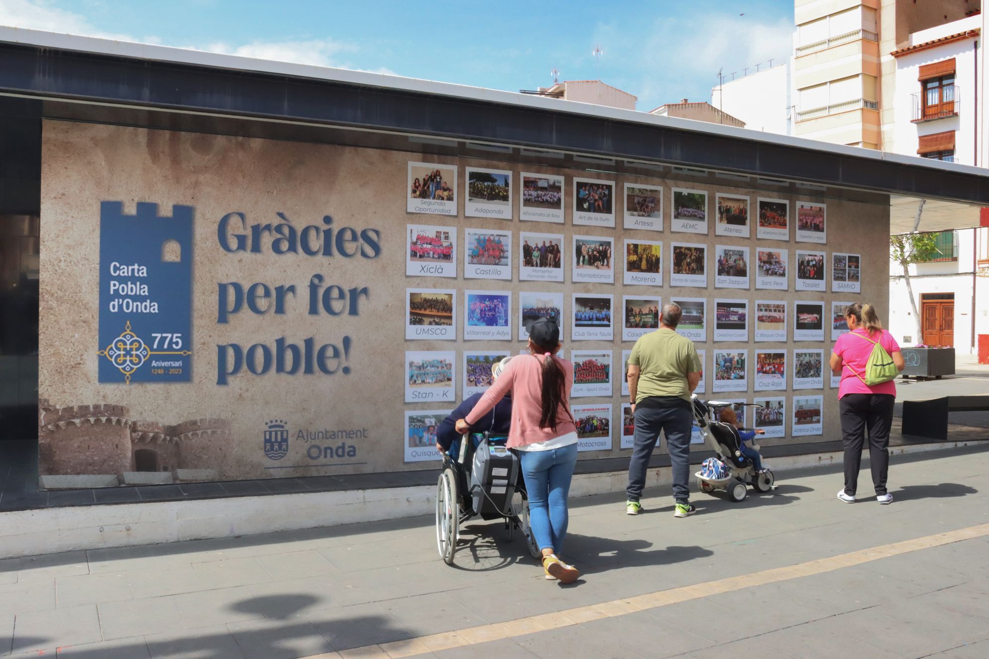 Onda agradece al tejido asociativo su trabajo con un mural conmemorativo en el Raval de Sant Josep

