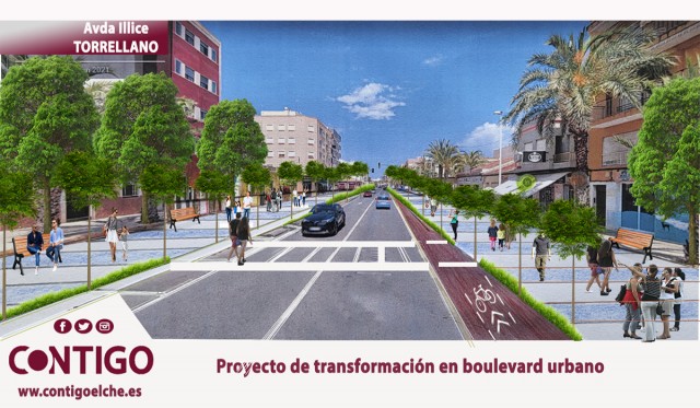 Contigo presenta a los vecinos de Torrellano su propuesta de bulevar urbano Avenida Illice