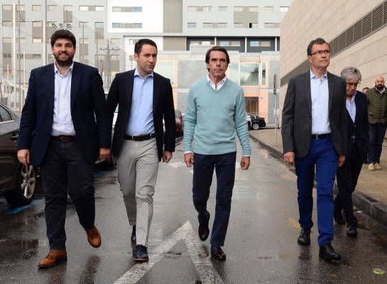 Aznar arropará a López Miras y Pedro Ángel Roca en una comida-mitin en Torre Pacheco