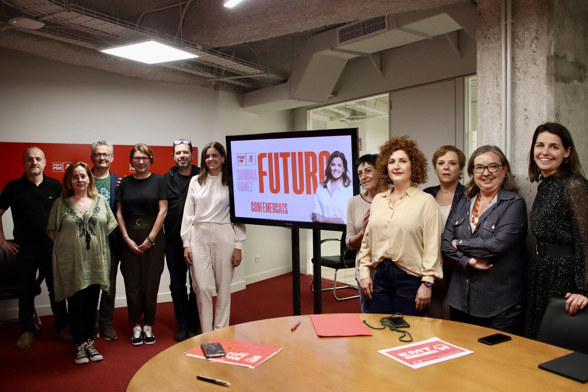 Reunión de Sandra Gómez con Confemercats - Foto; PSPV  - 